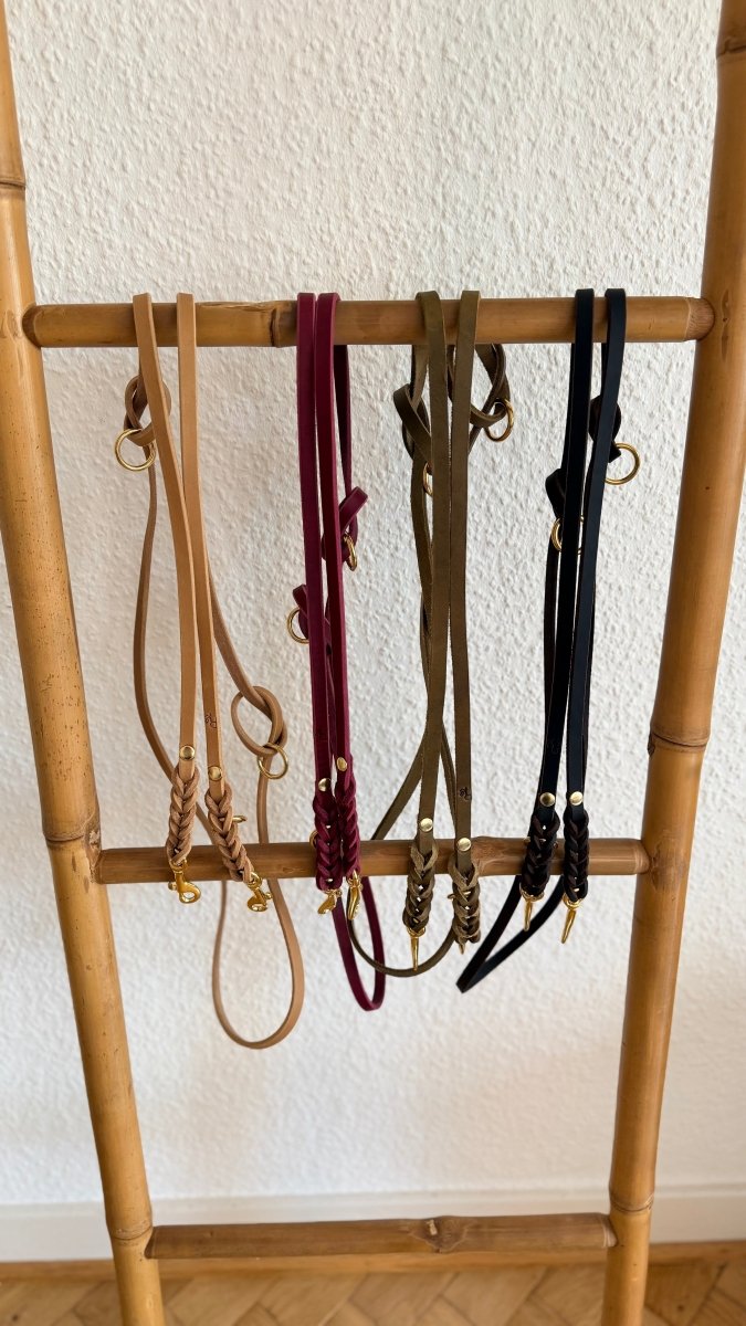 verstellbare Leinen aus Fettleder 10mm | BOHO CHIC COLLECTION - RudisRudel