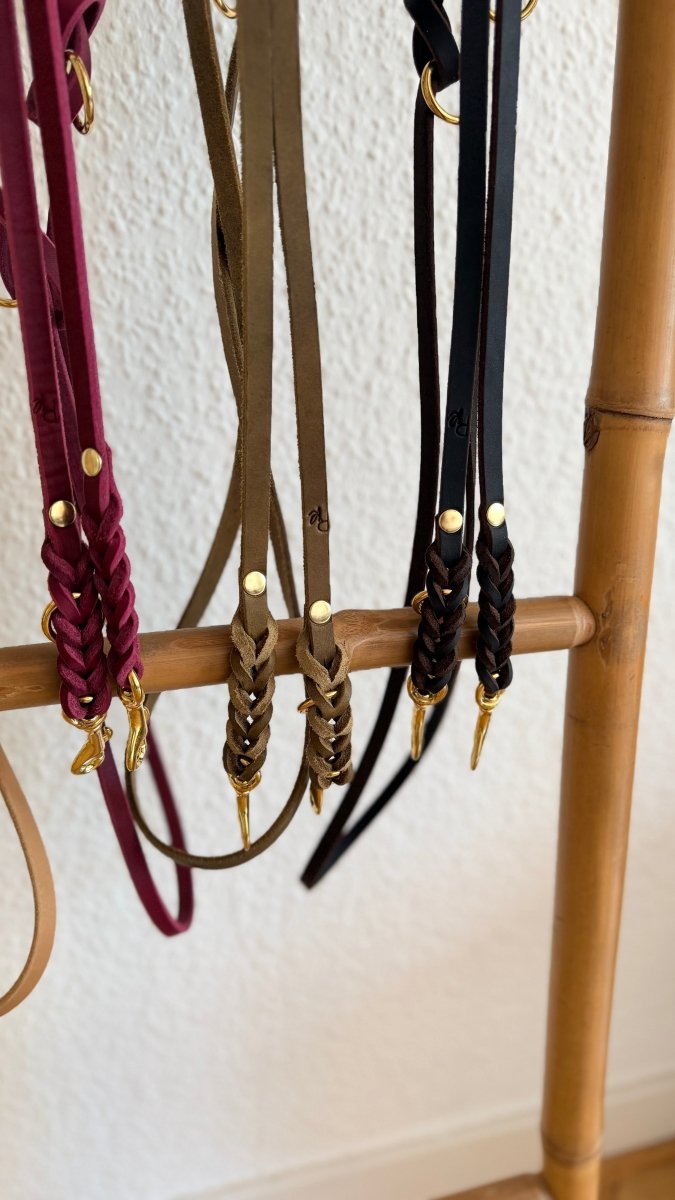 verstellbare Leinen aus Fettleder 10mm | BOHO CHIC COLLECTION - RudisRudel