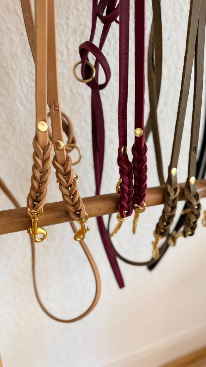 verstellbare Leinen aus Fettleder 10mm | BOHO CHIC COLLECTION - RudisRudel