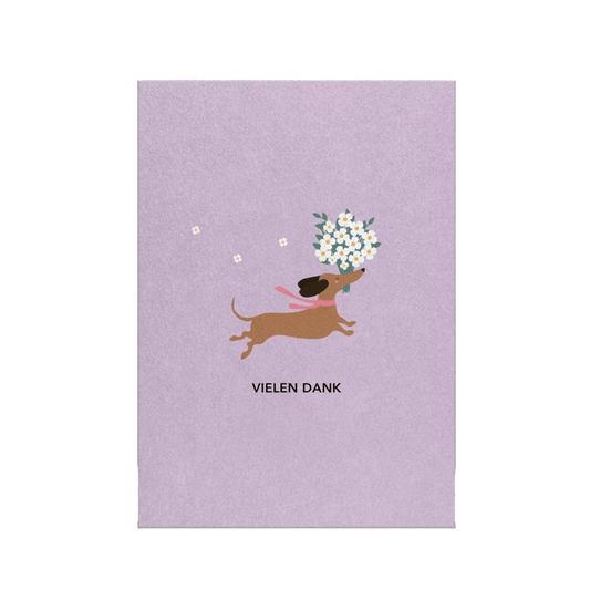 VIELEN DANK | Dackel Postkarte - RudisRudel