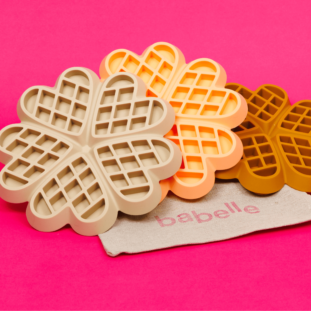 Waffel Schleckmatte - Beige - RudisRudel